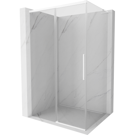 Mexen Rox L Duschkabine schiebbar 115 x 120 cm, transparent, weiß - 8C2L-115-120-20-00