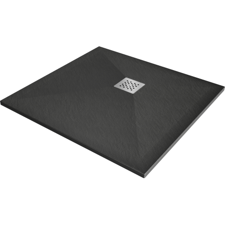 Mexen Stone+ komposit-duschwanne quadratisch 70 x 70 cm, anthrazit - 44717070