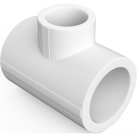 Mexen PPR reduzierendes Schweiß-T-Stück für PPR-Rohre 50 x 25 x 50, PN25 - W97331-502550-00
