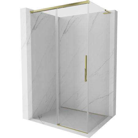 Mexen Rox L Duschkabine Schiebetür 100 x 80 cm, transparent, gold - 8C2L-100-080-50-00