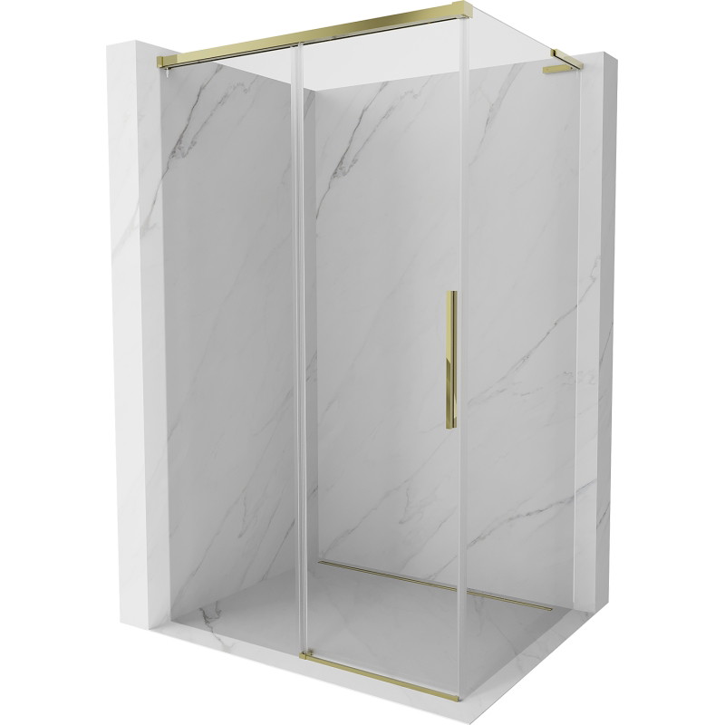 Mexen Rox L Duschkabine verschiebbar 120 x 95 cm, transparent, gold - 8C2L-120-095-50-00