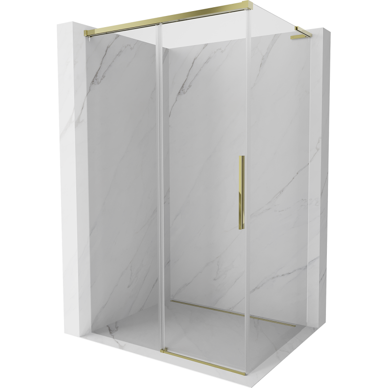 Mexen Rox L Duschkabine verschiebbar 90 x 100 cm, transparent, gold - 8C2L-090-100-50-00