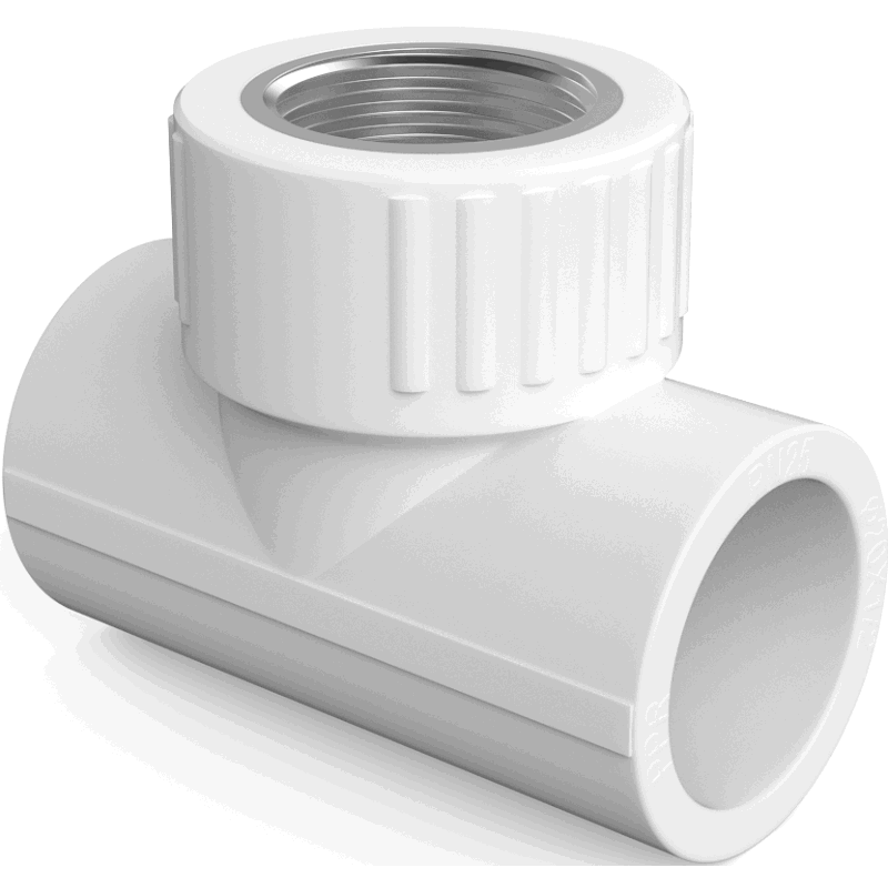 Mexen PPR geschweißtes T-Stück für Rohre 32 x 1/2 IG x 32 - W97332-3212F20-00