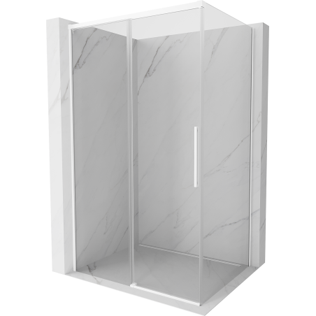 Mexen Rox Duschkabine Schiebe 150 x 90 cm, transparent, weiß - 8C2-150-090-20-00
