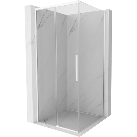 Mexen Rox Duschkabine Schiebetür 95 x 95 cm, transparent, weiß - 8C2-095-095-20-00