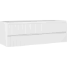 Mexen Rivel 140 cm Unterschrank für Badezimmerwaschbecken, 2 Schubladen, geriffelt, weiß matt - 91A20-14047-2-BFF01