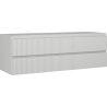 Mexen Rivel Badezimmerschrank für Waschbecken 140 cm, 2 Schubladen, geriffelt, graumatt - 91A20-14047-2-BFF62