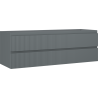 Mexen Rivel Badezimmerschrank 140 cm, 2 Schubladen, geriffelt, Graphit matt - 91A20-14047-2-BFF66