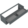 Mexen Rivel Badezimmerschrank 140 cm, 2 Schubladen, geriffelt, Graphit matt - 91A20-14047-2-BFF66
