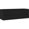 Mexen Rivel Badezimmer-Unterschrank 140 cm, 2 Schubladen, gerillt, mattschwarz - 91A20-14047-2-BFF71
