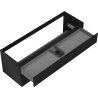 Mexen Rivel Badezimmer-Unterschrank 140 cm, 2 Schubladen, gerillt, mattschwarz - 91A20-14047-2-BFF71