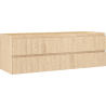 Mexen Rivel Badezimmerschrank unter dem Waschbecken 140 cm, 2 Schubladen, geriffelt, Eiche - 91A20-14047-2-BFF81