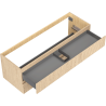Mexen Rivel Badezimmerschrank unter dem Waschbecken 140 cm, 2 Schubladen, geriffelt, Eiche - 91A20-14047-2-BFF81