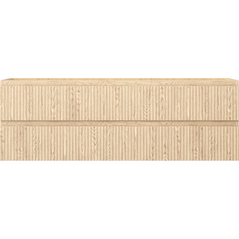 Mexen Rivel Badezimmerschrank unter dem Waschbecken 140 cm, 2 Schubladen, geriffelt, Eiche - 91A20-14047-2-BFF81