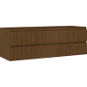 Mexen Rivel Badezimmerschrank 140 cm, 2 Schubladen, geriffelt, Nussbaum - 91A20-14047-2-BFF86