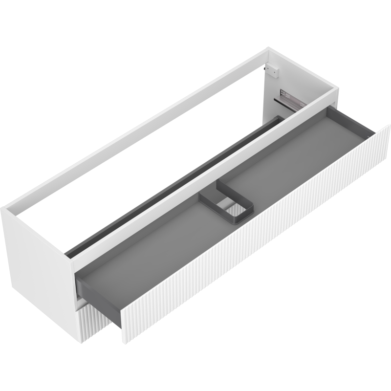 Mexen Rivel Badezimmermöbel 160 cm, 2 Schubladen, geriffelt, weiß matt - 91A20-16047-2-BFF01