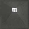 Mexen Stone+ quadratische Duschwanne aus Verbundwerkstoff 100 x 100 cm, Anthrazit - 44711010