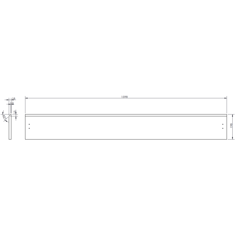 Mexen Rivel Badezimmerunterschrank 160 cm, 2 Schubladen, gerillt, grau matt - 91A20-16047-2-BFF62