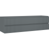 Mexen Rivel Badezimmerschrank 160 cm, 2 Schubladen, geriffelt, Graphit Matt - 91A20-16047-2-BFF66