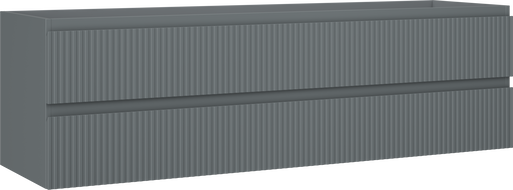 Mexen Rivel Badezimmerschrank 160 cm, 2 Schubladen, geriffelt, Graphit Matt - 91A20-16047-2-BFF66