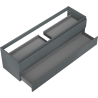 Mexen Rivel Badezimmerschrank 160 cm, 2 Schubladen, geriffelt, Graphit Matt - 91A20-16047-2-BFF66