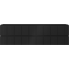 Mexen Rivel Badezimmer-Unterschrank 160 cm, 2 Schubladen, geriffelt, schwarz matt - 91A20-16047-2-BFF71