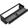 Mexen Rivel Badezimmer-Unterschrank 160 cm, 2 Schubladen, geriffelt, schwarz matt - 91A20-16047-2-BFF71