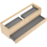 Mexen Rivel Badezimmerschrank unter dem Waschbecken 160 cm, 2 Schubladen, geriffelt, Eiche - 91A20-16047-2-BFF81