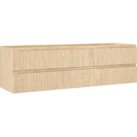 Mexen Rivel Badezimmerschrank unter dem Waschbecken 160 cm, 2 Schubladen, geriffelt, Eiche - 91A20-16047-2-BFF81