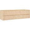 Mexen Rivel Badezimmerschrank unter dem Waschbecken 160 cm, 2 Schubladen, geriffelt, Eiche - 91A20-16047-2-BFF81