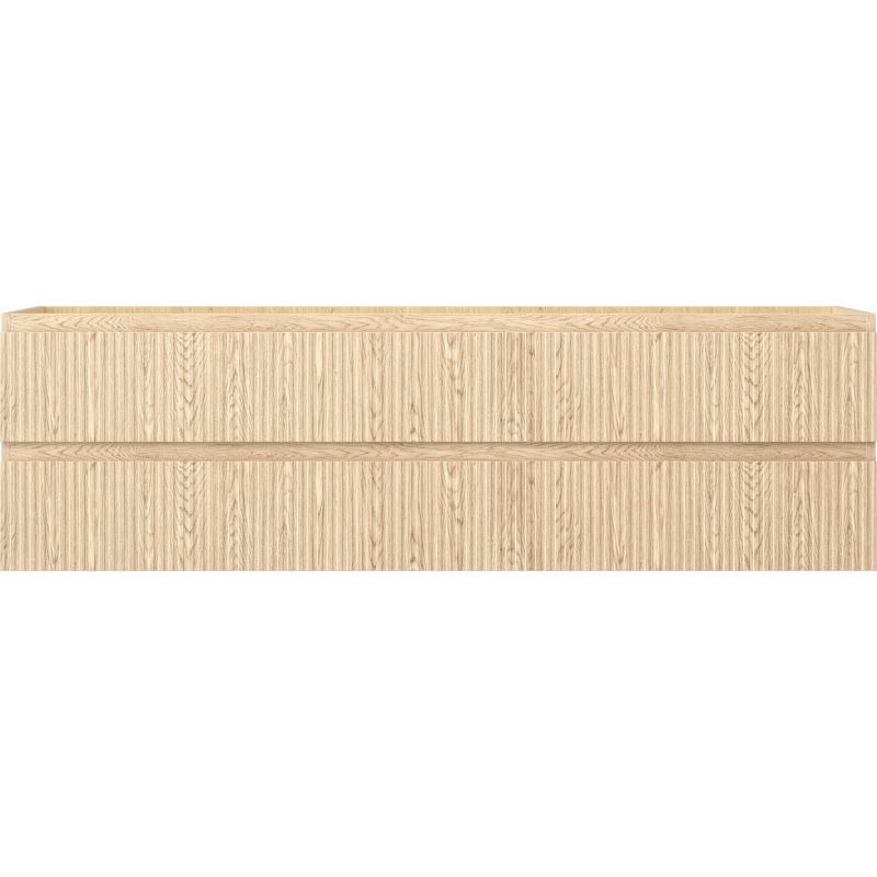 Mexen Rivel Badezimmerschrank unter dem Waschbecken 160 cm, 2 Schubladen, geriffelt, Eiche - 91A20-16047-2-BFF81