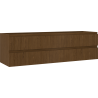Mexen Rivel Badezimmerschrank 160 cm, 2 Schubladen, gerillt, Walnuss - 91A20-16047-2-BFF86