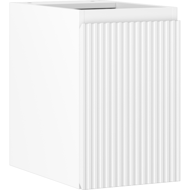 Mexen Rivel Badezimmerunterschrank 30 cm, 1 Tür, geriffelt, weiß matt - 91A21-03047-1-BF01