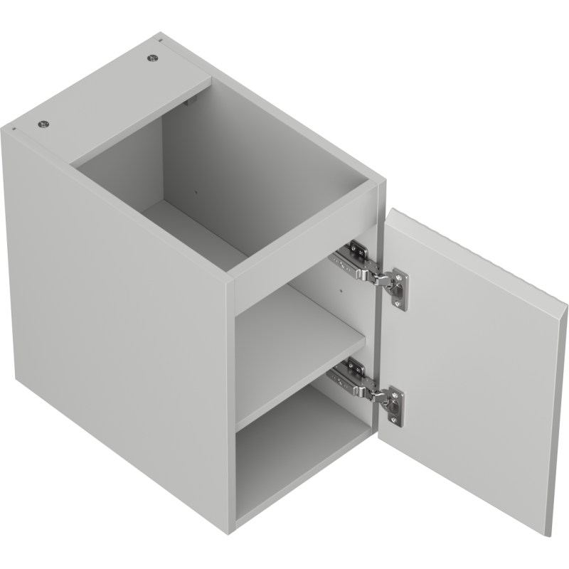 Mexen Rivel Badezimmerschrank unter Waschbecken 30 cm, 1 Tür, gerillt, grau matt - 91A21-03047-1-BF62