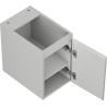 Mexen Rivel Badezimmerschrank unter Waschbecken 30 cm, 1 Tür, gerillt, grau matt - 91A21-03047-1-BF62