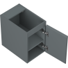 Mexen Rivel Badezimmerschrank 30 cm, 1 Tür, gerillt, Graphit matt - 91A21-03047-1-BF66