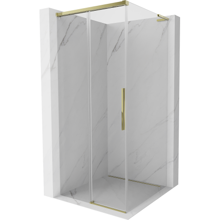 Mexen Rox L Duschkabine Schiebetür 120 x 120 cm, transparent, gold - 8C2L-120-120-50-00