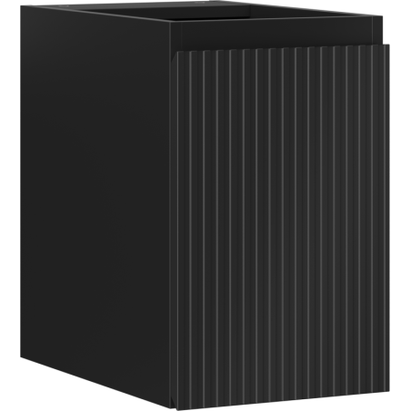 Mexen Rivel Badezimmerschrank unter Waschbecken 30 cm, 1 Tür, gerillt, schwarz matt - 91A21-03047-1-BF71