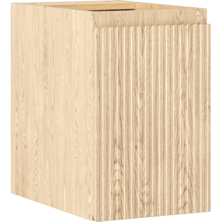Mexen Rivel Badezimmerschrank für Waschbecken 30 cm, 1 Tür, geriffelt, Eiche - 91A21-03047-1-BF81