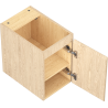 Mexen Rivel Badezimmerschrank für Waschbecken 30 cm, 1 Tür, geriffelt, Eiche - 91A21-03047-1-BF81