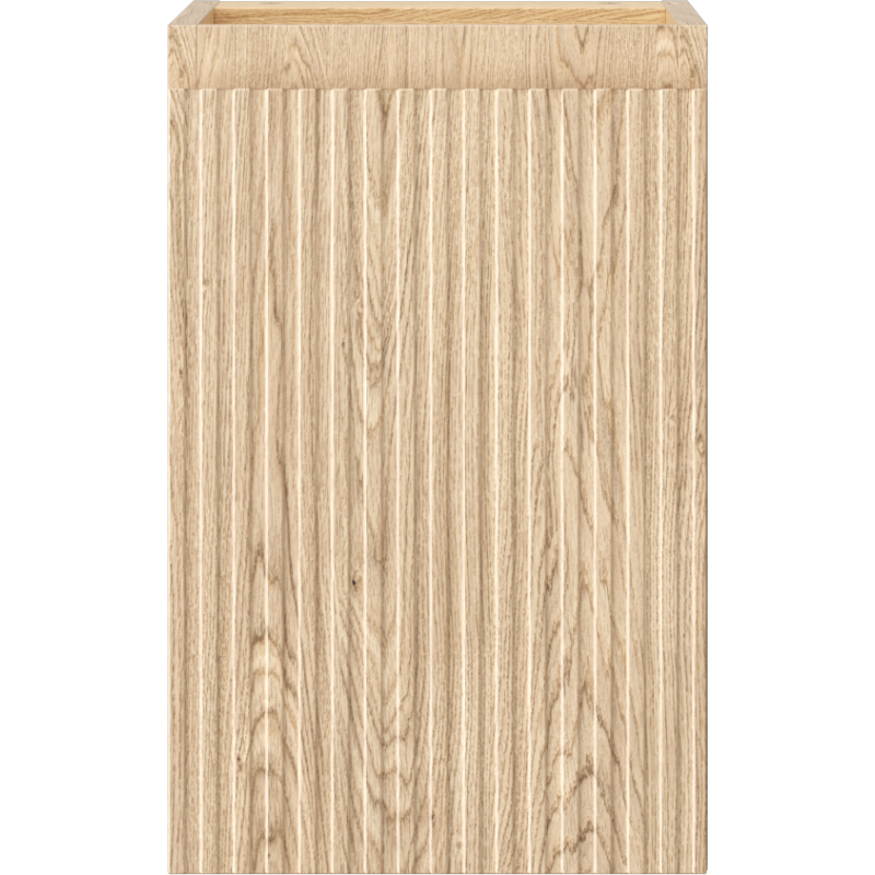 Mexen Rivel Badezimmerschrank für Waschbecken 30 cm, 1 Tür, geriffelt, Eiche - 91A21-03047-1-BF81