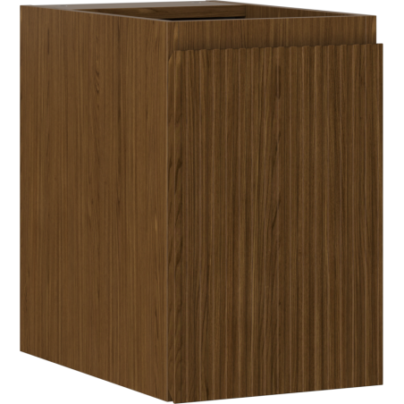 Mexen Rivel Badezimmerschrank unter Waschbecken 30 cm, 1 Tür, geriffelt, Nuss - 91A21-03047-1-BF86