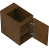 Mexen Rivel Badezimmerschrank unter Waschbecken 30 cm, 1 Tür, geriffelt, Nuss - 91A21-03047-1-BF86