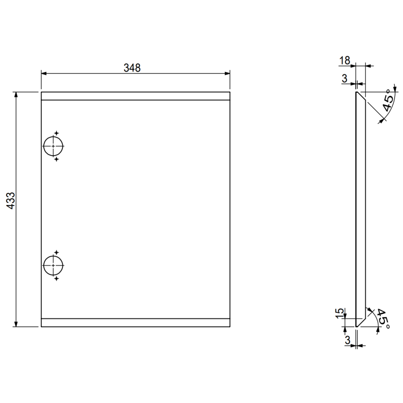 Mexen Rivel Badezimmer-Unterschrank 35 cm, 1 Tür, geriffelt, grau matt - 91A21-03547-1-BF62