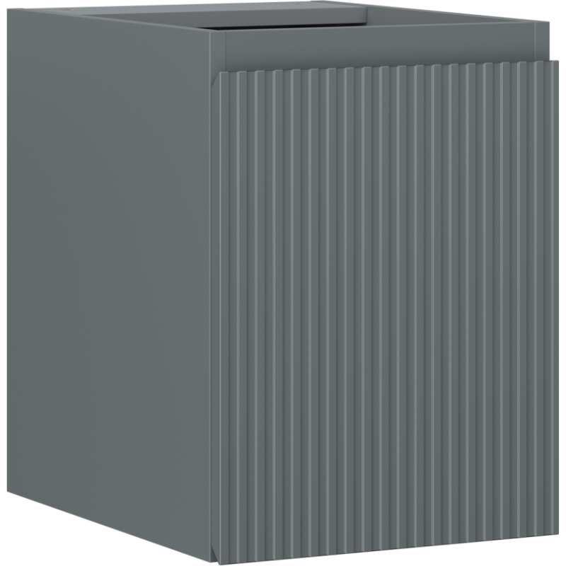 Mexen Rivel Badezimmerunterschrank 35 cm, 1 Tür, geriffelt, Graphit matt - 91A21-03547-1-BF66