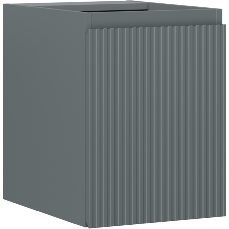 Mexen Rivel Badezimmerunterschrank 35 cm, 1 Tür, geriffelt, Graphit matt - 91A21-03547-1-BF66