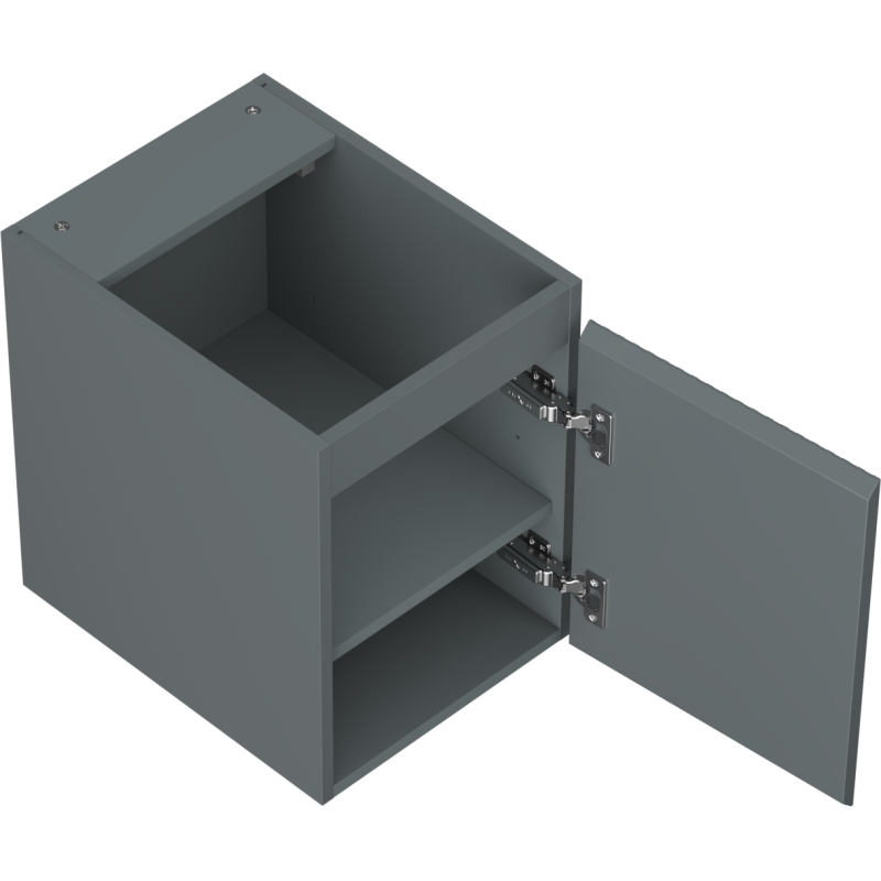 Mexen Rivel Badezimmerunterschrank 35 cm, 1 Tür, geriffelt, Graphit matt - 91A21-03547-1-BF66
