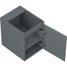 Mexen Rivel Badezimmerunterschrank 35 cm, 1 Tür, geriffelt, Graphit matt - 91A21-03547-1-BF66