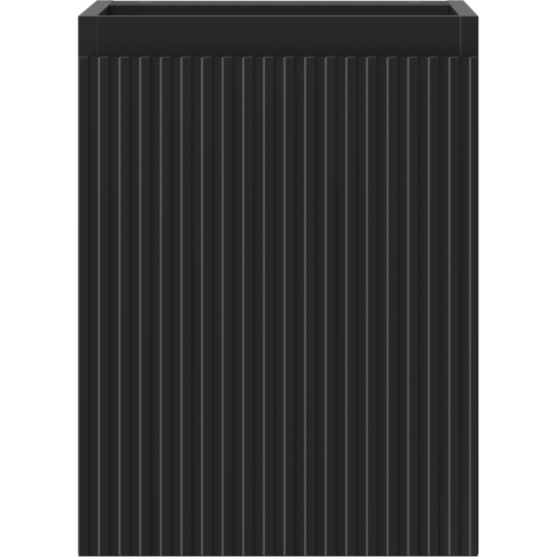 Mexen Rivel Badezimmer-Waschbeckenschrank 35 cm, 1 Tür, gerillt, Schwarz Matt - 91A21-03547-1-BF71