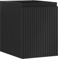 Mexen Rivel Badezimmer-Waschbeckenschrank 35 cm, 1 Tür, gerillt, Schwarz Matt - 91A21-03547-1-BF71